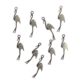 Hangertje flamingo zilver