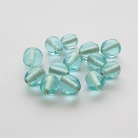 Kraaltjes ovaal transparant-aqua - ca. 7x10mm