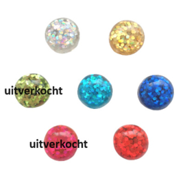 Glittercabochon - kies zelf je kleur