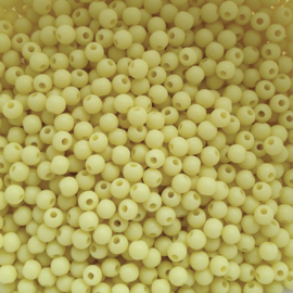 Acryl kraaltje mat zachtgeel - ca. 4mm