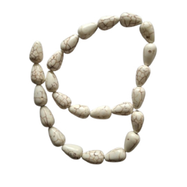 Keramiek kraal druppel crème