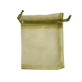 Organza zakje small olijfgroen