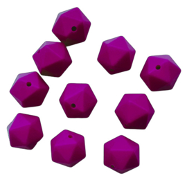 Siliconen kraal geometrisch purperviolet