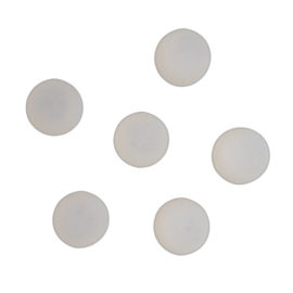 Polaris cabochon mat creamy white - 12mm