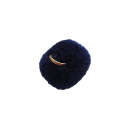 Bedel pompom donkerblauw