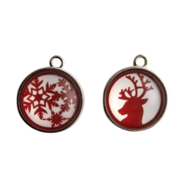 Cabochon Kerst rendier - 16mm