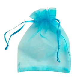 Organza kadozakje medium aqua blauw