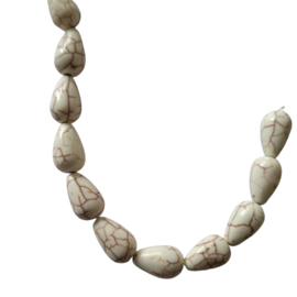 Keramiek kraal druppel crème