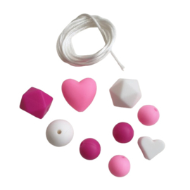 Siliconen kralenmix Love