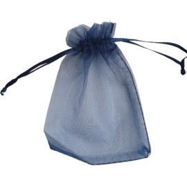 Organza kadozakje medium donkerblauw
