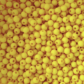 Acryl kraaltje mat geel - ca. 4mm
