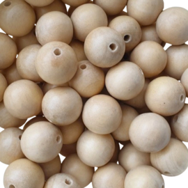 Houten kraal soft silk - ca. 18mm