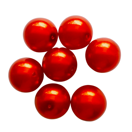 Parel rood - ca. 14mm