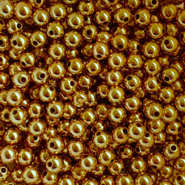 Metallook kraal goud - ca. 6mm