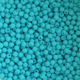 Acryl kraaltje mat aquablauw  - ca. 4mm