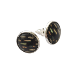 Oorstekers antiek-zilver voor cabochons 12mm