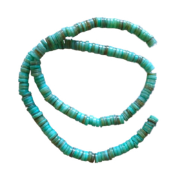 Schelp disc turqoise