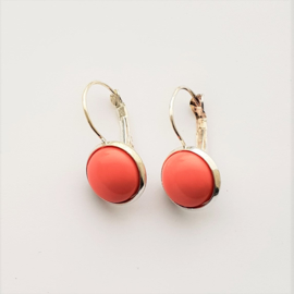 Polaris cabochon coral pink - 12mm