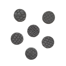 Cabochon suede reptile grey  - 12mm