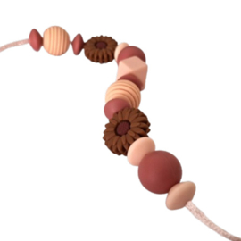 Siliconen kralenmix Retro Rose