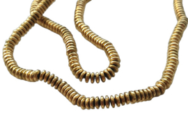 Hematite disc antiek-goud