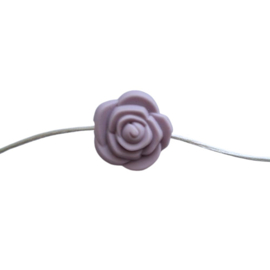 Siliconen kraal bloem vergrijsd lila