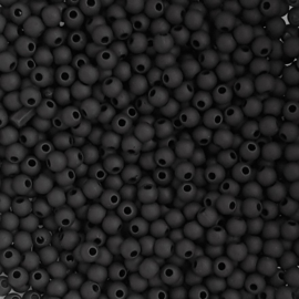 Acryl kraaltje mat zwart- ca. 4mm