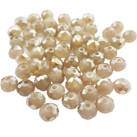 Facetkraal disc taupe diamond coating - 8x6mm