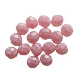 Facetkraal vintage lichtroze - 6x8mm