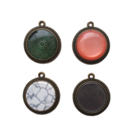 Klassieke hanger brons voor 20mm cabochon
