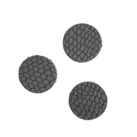 Cabochon suede reptile grey  - 20mm