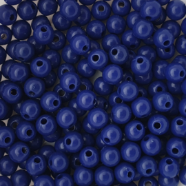 Acryl kraal donkerblauw - ca. 6mm