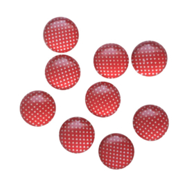 Cabochon dots rood