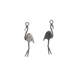 Hangertje flamingo zilver