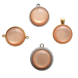Polaris cabochon shiny peach - 20mm