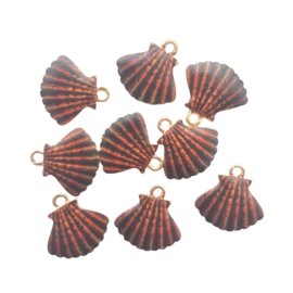 Bedel schelp bruin/goud