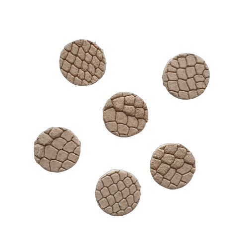 Cabochon suede reptile sand  - 12mm