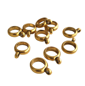 Metalen ring met oogje antiek-goud