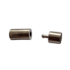 Zilverkleurig pin-hole slot voor 6mm leer/koord
