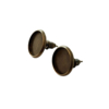 Oorstekers brons voor cabochons 12mm