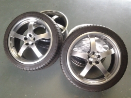 4x Velg Dotz, 18 inch, 5x112 met 2 nieuwe gemonteerde banden