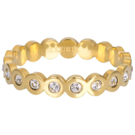 iXXXi | R05805-01 | Vulring Big Circle Stone 4mm - maat 17 - GOLD