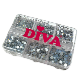 Diva | Strass steentjes - White