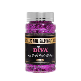 Diva | Metallic Foil Flakes Bright Plum Flakes 5gram