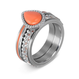 iXXXi | R02315-04 | Vulring Line Coral 2mm - maat 18 - ZILVER