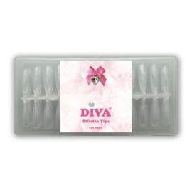 Diva | Press-On/ Show Tips Stiletto Naturel in een box 240 Pcs