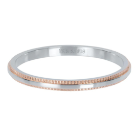 iXXXi | R02809-13 | Double Gear 2mm - maat 19 - ROSÉ GOLD