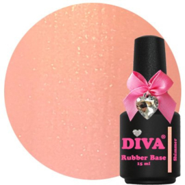 Diva | R10 | Rubber base Dark Peach Shimmer 15ml