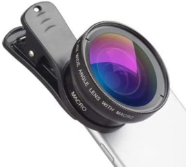 Apexel Universele telefooncamera's Lens Wide Angel & Macro