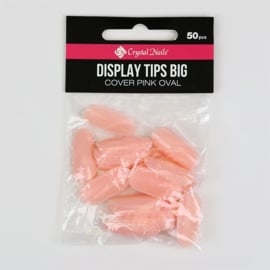 CN | Display Tips Big - Oefentips -  Cover Pink Oval 50pcs